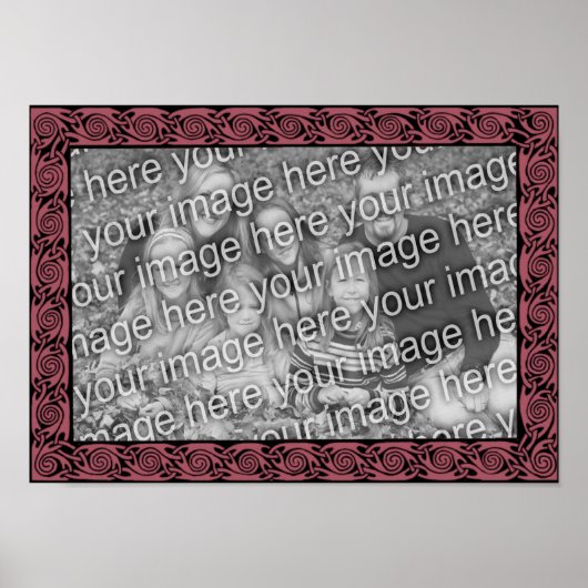Celtic Design Plum Lijst Uw foto toevoegen Poster (Voorkant)