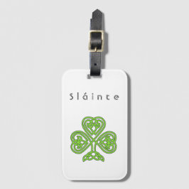 Celtic Design Shamrock St. Patrick's Day Slainte Bagagelabel