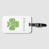 Celtic Design Shamrock St. Patrick's Day Slainte Bagagelabel (Voorkant (horizontaal))