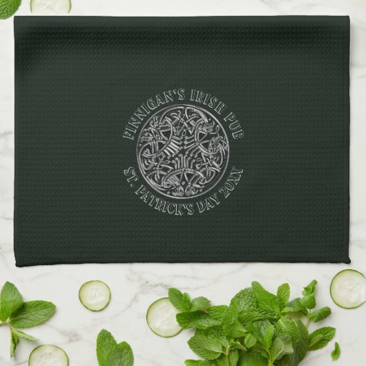 Celtic Design St. Patrick's Day Bar of Theedoek (Gevouwen)