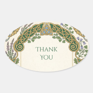 Celtic Distel Groene Bedankt Sticker