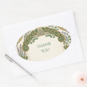 Celtic Distel Groene Bedankt Sticker (Envelop)