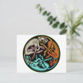 Celtic Dogs Briefkaart (Staand voorkant)