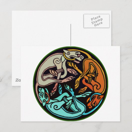 Celtic Dogs Briefkaart (Voorkant / Achterkant)