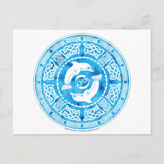 Celtic Dolphin Briefkaart (Voorkant)