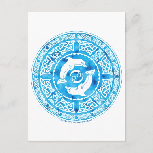 Celtic Dolphin Briefkaart (Voorkant)