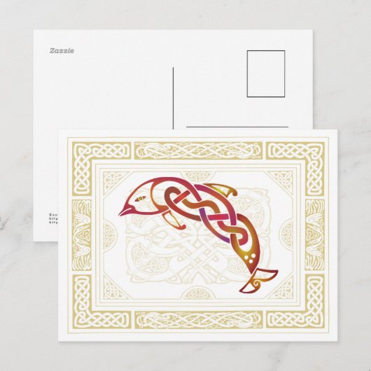 Celtic Dolphin Briefkaart (Voorkant / Achterkant)