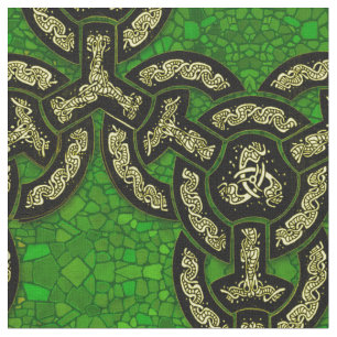 Celtic Dragon chain Grande in Dark Green Stof