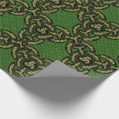 Celtic Dragon Chain Green Cadeaupapier (Hoek)