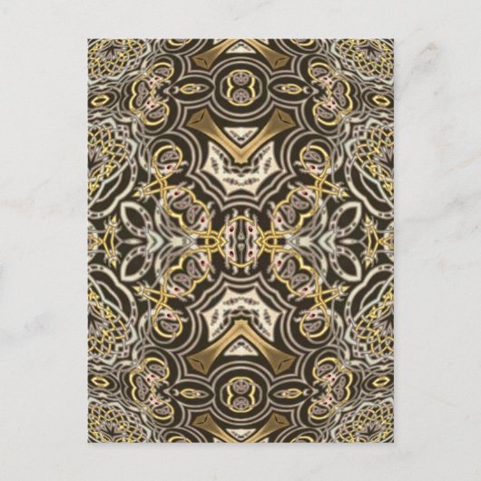 Celtic Dragon Delight Kaleidoscope Mandala Briefkaart (Voorkant)