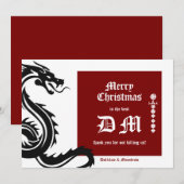 Celtic Dragon DND RPG DM Gamer Christmas Feestdagenkaart (Voorkant / Achterkant)