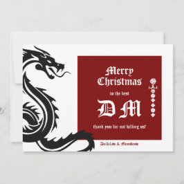 Celtic Dragon DND RPG DM Gamer Christmas Feestdagenkaart
