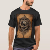 Celtic Dragon Elegance in minimalistische zwarte i T-shirt (Voorkant)