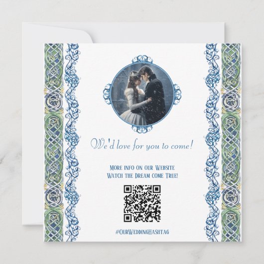 Celtic Dragon Fantasy Wedding Save the Date Kaart (Achterkant)