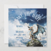 Celtic Dragon Fantasy Wedding Save the Date Kaart (Voorkant)