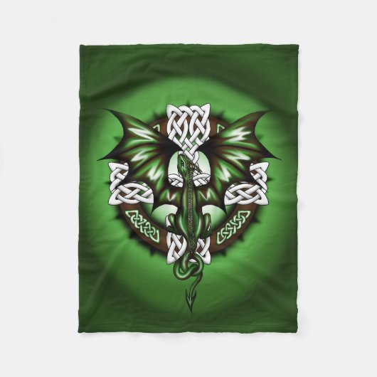 Celtic Dragon Fleece Deken (Voorkant)