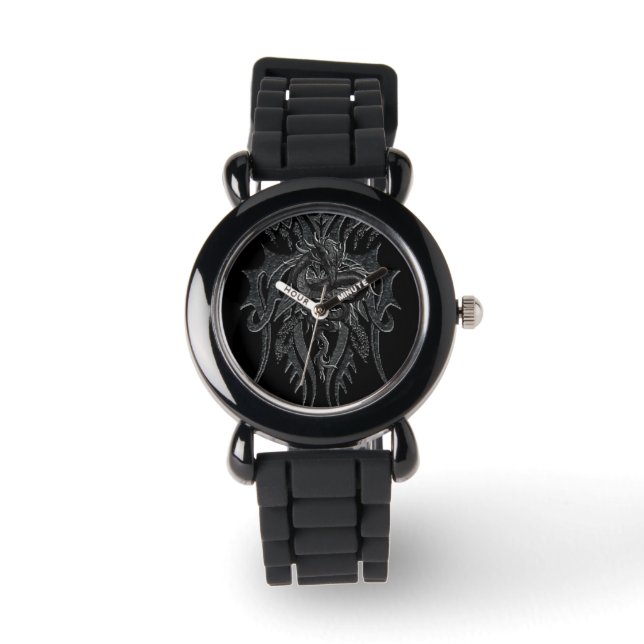 Celtic Dragon Glitter Horloge (Voorkant)