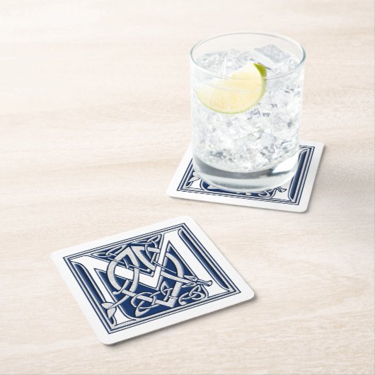 Celtic Dragon Initiaal M Kartonnen Onderzetters (Insitu)