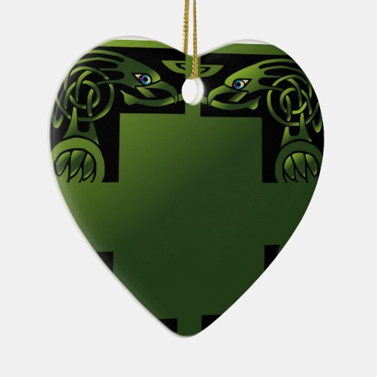 Celtic Dragon Keramisch Ornament (Rechts)