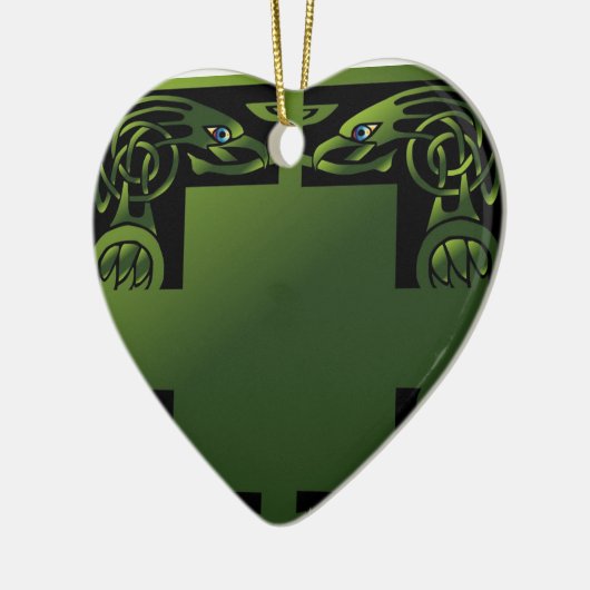 Celtic Dragon Keramisch Ornament (Links)