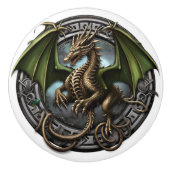 Celtic Dragon Keramische Knop (Voorkant)