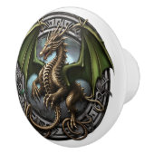 Celtic Dragon Keramische Knop (Rechts)