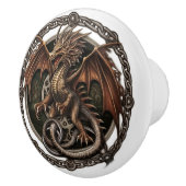Celtic Dragon Keramische Knop (Rechts)