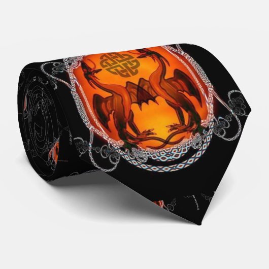 Celtic Dragon Knot Stropdas (Opgerold)