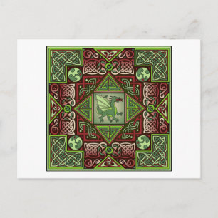 Celtic Dragon Labyrinth Briefkaart