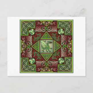 Celtic Dragon Labyrinth Briefkaart