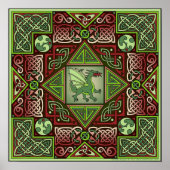 Celtic Dragon Labyrinth Fine Art Poster (Voorkant)