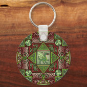 Celtic Dragon Labyrinth Sleutelhanger (Voorkant)