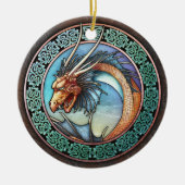 Celtic Dragon Pendant/Ornament Keramisch Ornament (Voorkant)
