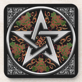 Celtic Dragon Pentagram Onderzetter