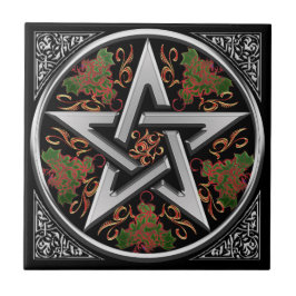 Celtic Dragon Pentagram Tegeltje