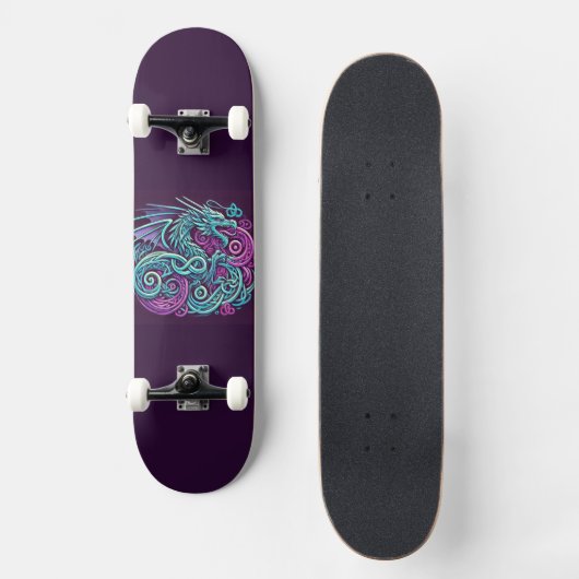 Celtic Dragon Persoonlijk Skateboard (Voorkant)