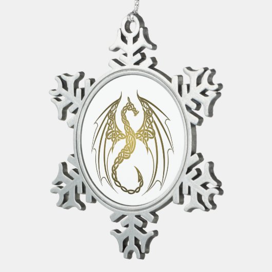 Celtic Dragon Pewter Ornament (Rechts)