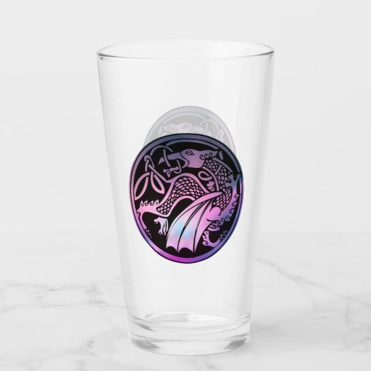 Celtic Dragon Round Glas (Voorkant)