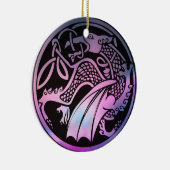 Celtic Dragon Round Keramisch Ornament (Rechts)