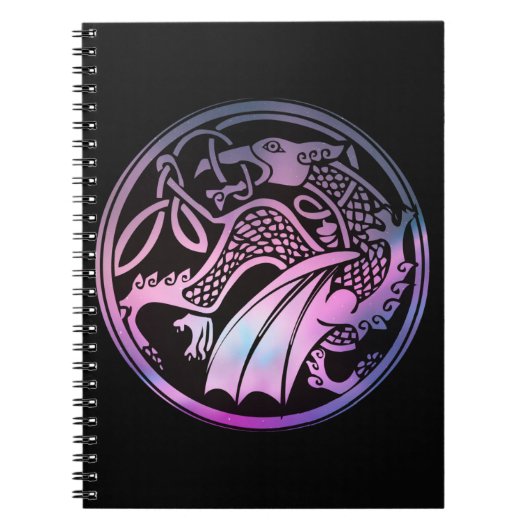 Celtic Dragon Round Notitieboek (Voorkant)