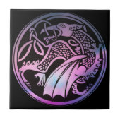 Celtic Dragon Round Tegeltje (Voorkant)