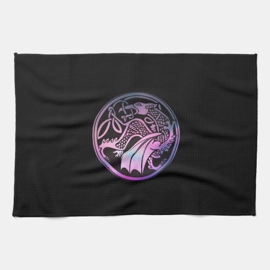 Celtic Dragon Round Theedoek (Horizontaal)