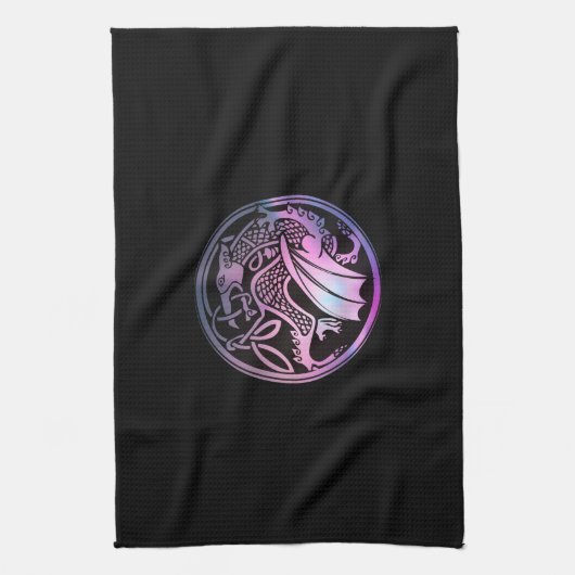 Celtic Dragon Round Theedoek (Verticaal)