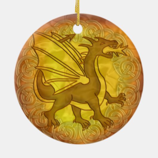 Celtic Dragon Shield Ornament (Achterkant)