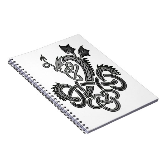 Celtic Dragon - Silver Notitieboek (Rechterzijde)