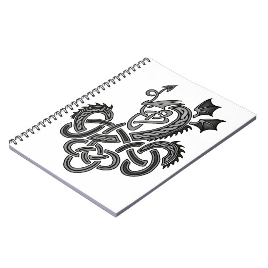 Celtic Dragon - Silver Notitieboek (Linkerzijde)