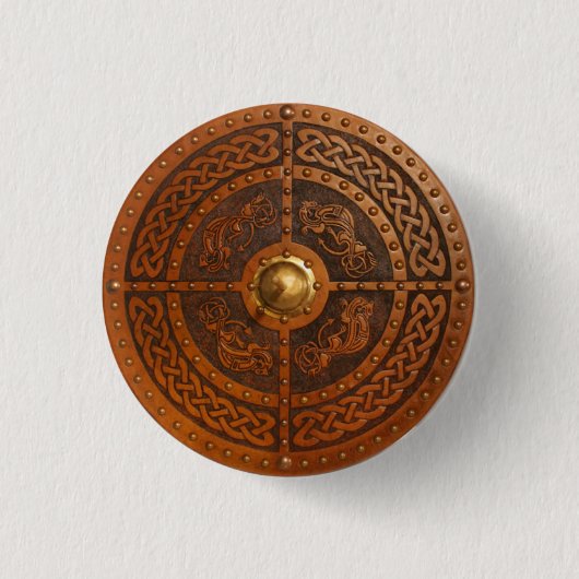 Celtic Dragon Targe Ronde Button 3,2 Cm (Voorkant)