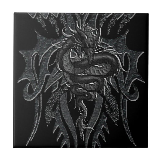 Celtic Dragon Tile Tegeltje (Voorkant)