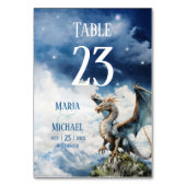 Celtic Dragon Trouwtafel Nummer Kaart (Achterkant)