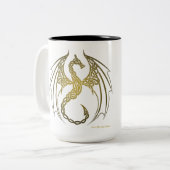 Celtic Dragon Tweekleurige Koffiemok (Voorkant links)